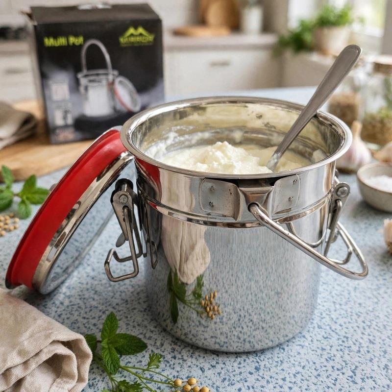 Steel Air Tight Multi Pot With Handle 1ltr